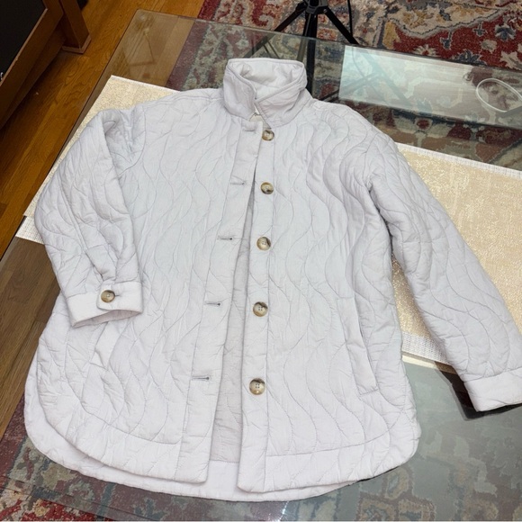 Madewell Light Gray Quilted Puffer Jacket, size M like new ! - Picture 2 of 14